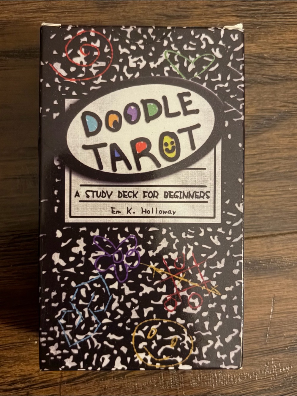 Doodle Tarot Deck - Black Cover with Multicolor Accents